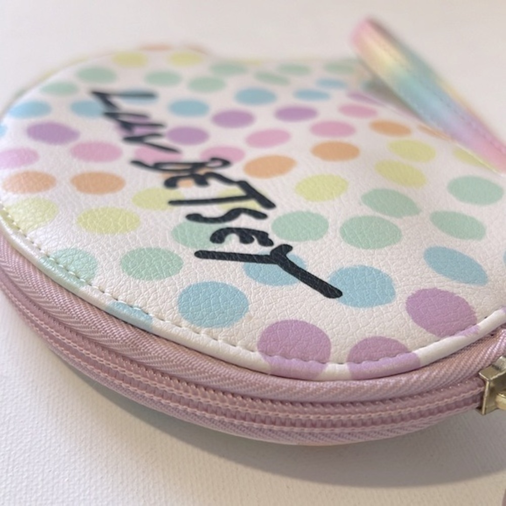 Betsey Johnson Luv Betsey Kitty Polka Dot Wristlet Wallet Clutch - Picture 6 of 9